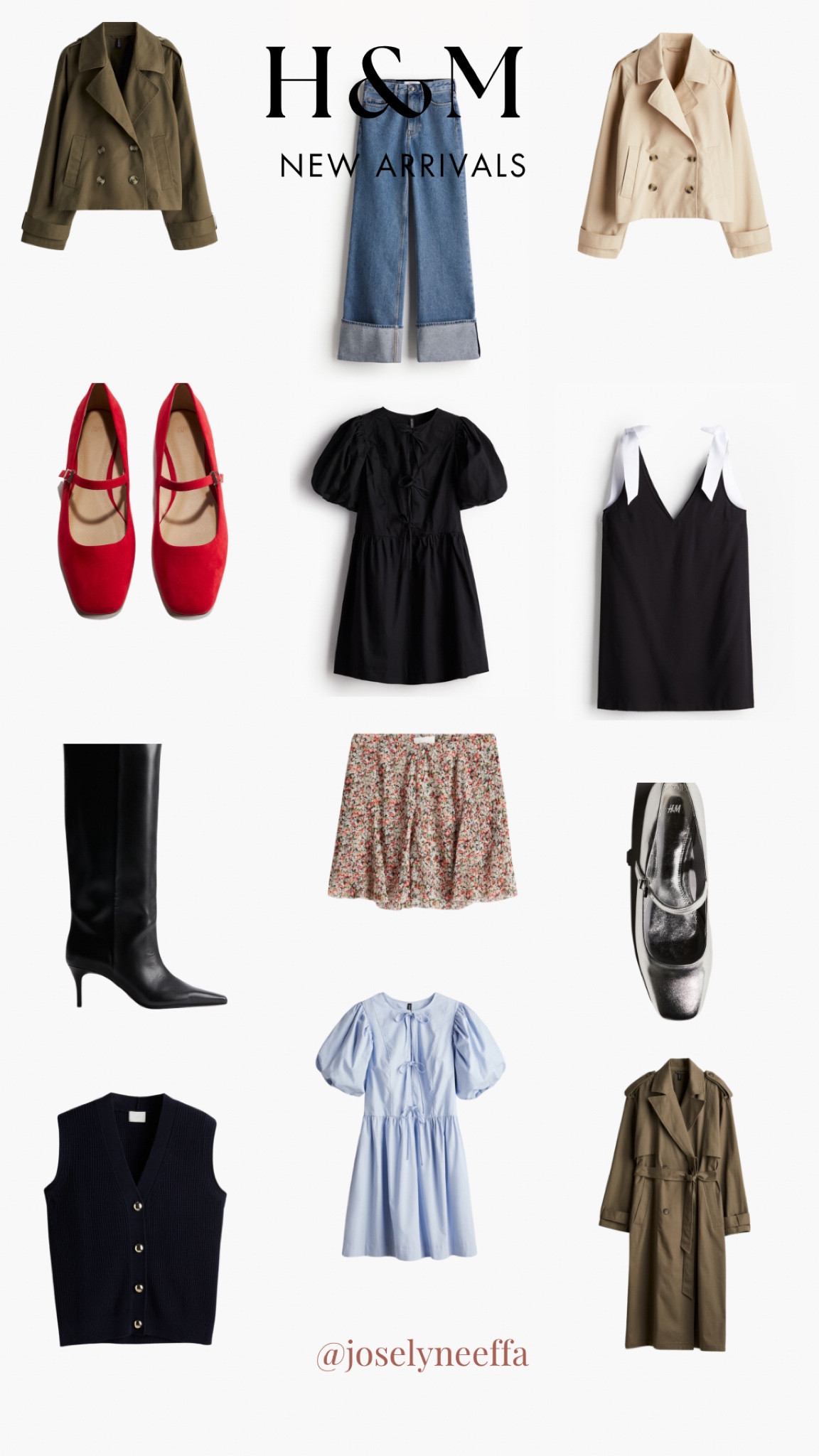 Hm new arrivals, Mary Jane flats, jeans, vests, dresses, knee high boots, trenchcoat 

#LTKstyletip #LTKworkwear #LTKmidsize