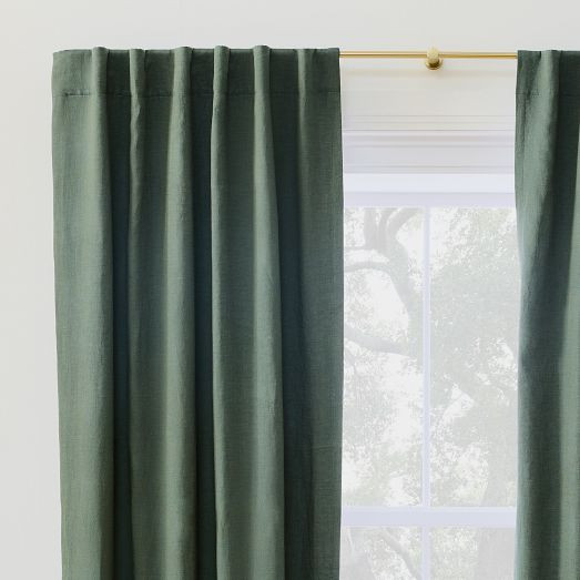 European Flax Linen Blackout Curtain | West Elm (US)