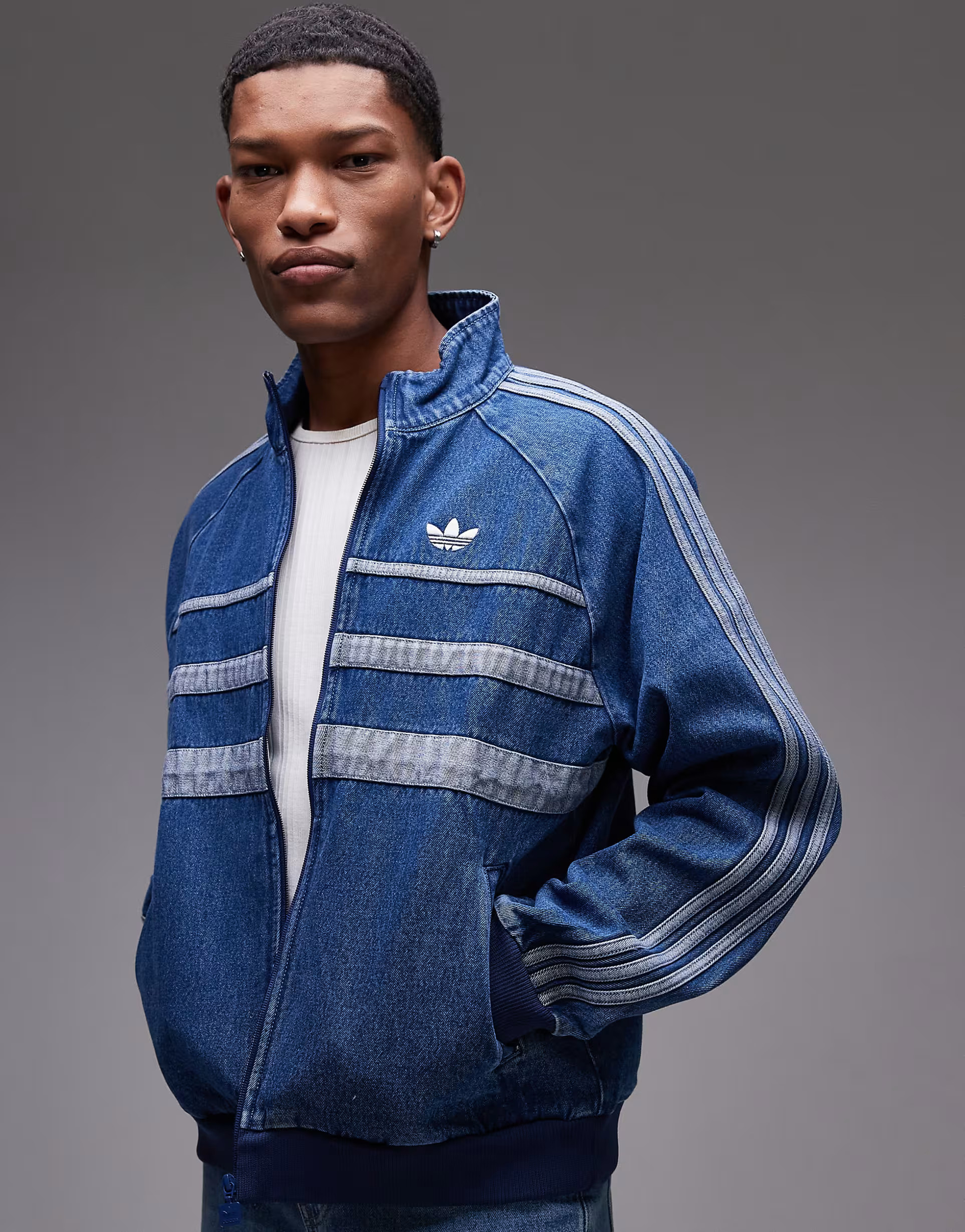adidas Originals track top in denim | ASOS | ASOS (Global)
