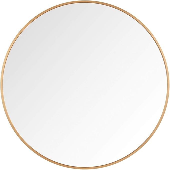 Villacola Round Mirror Gold 36inch Mirrors for Wall Circle Metal Framed Wall Mirror for Bathroom... | Amazon (US)