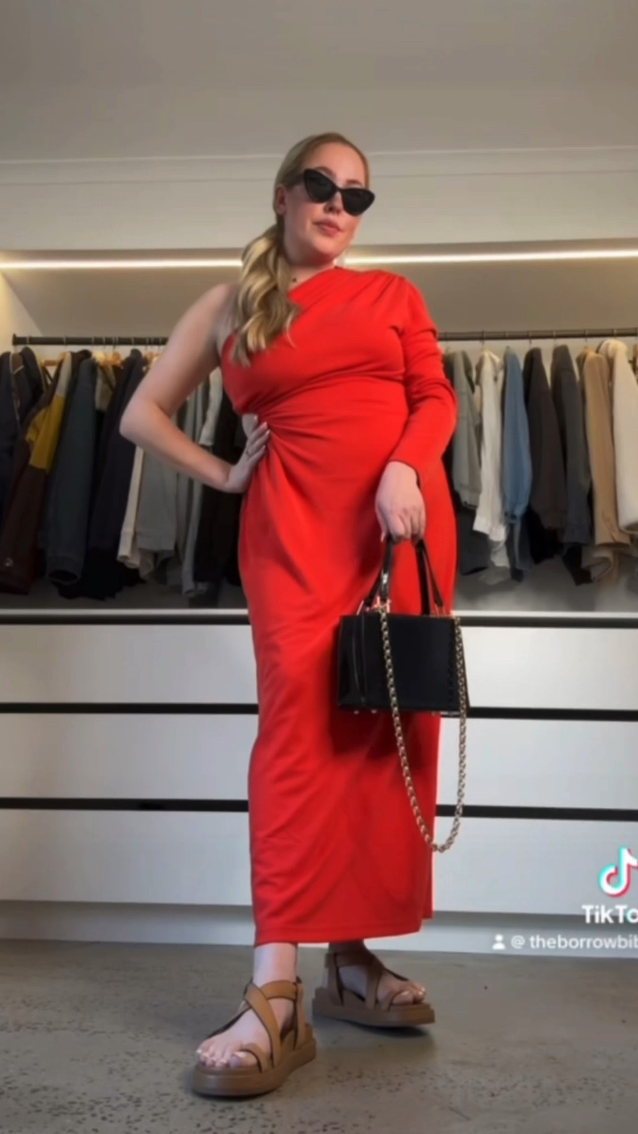 Styling the Acler Stanmore Dress in Scarlett for formal daytime events. The platform strappy sandals make this look a bit more casual so perfect for daytime events and can transition seamlessly into night time. 

The bag is the Dylan Kain Paltrow Mini Bag in Black gloss - I have linked a similar bag that is currently available x 

#LTKaustralia #LTKmidsize #LTKstyletip