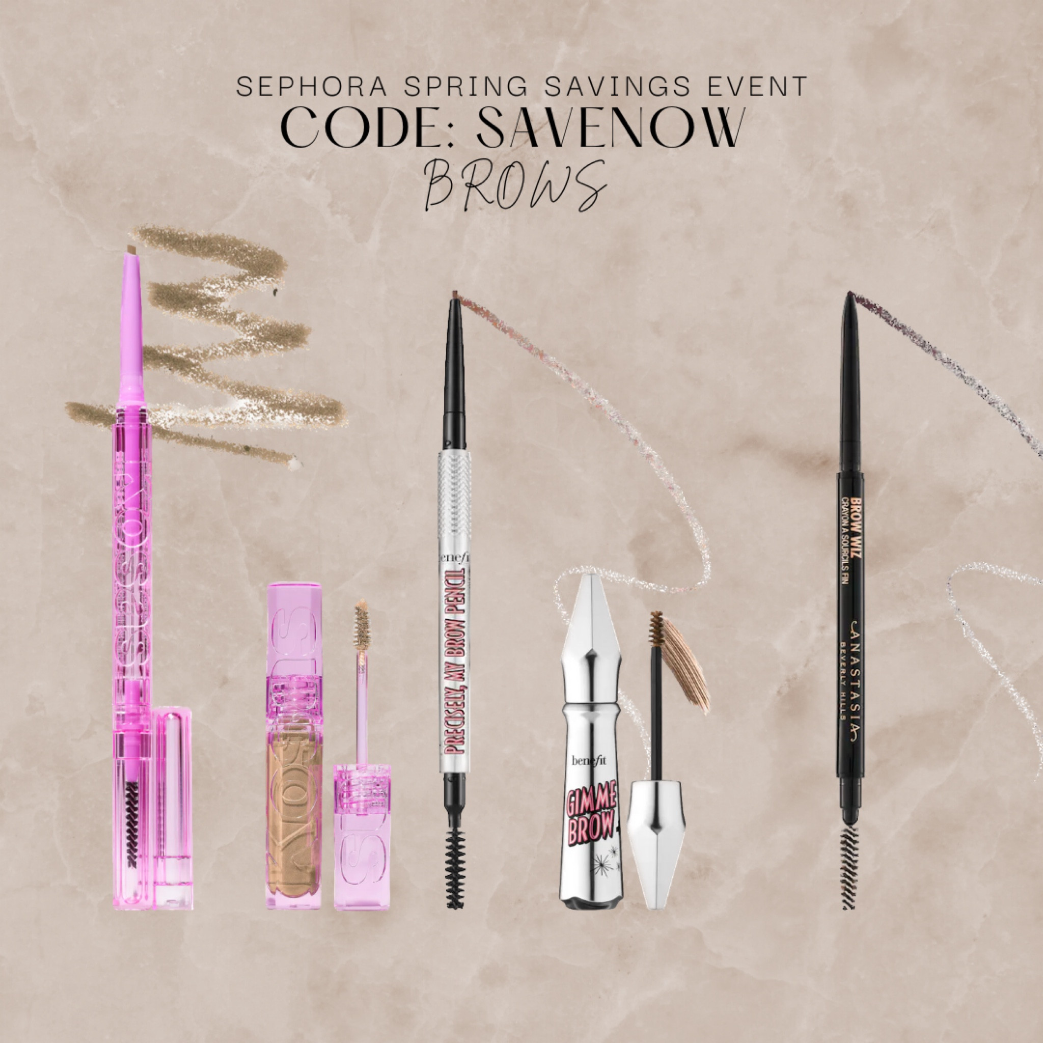 Love all three of these brands for brows. Kosas is the clean beauty brand. Kosas has a trio set which is already a great value and even better with the sale! 
code: SAVENOW

#LTKBeautySale #LTKunder50