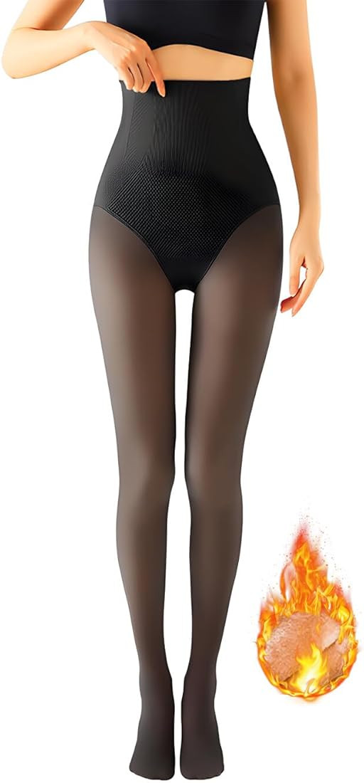 Honeysea Translucent Fleece Lined Tights Women - Winter Thermal Tights Warm Pantyhose with High W... | Amazon (US)
