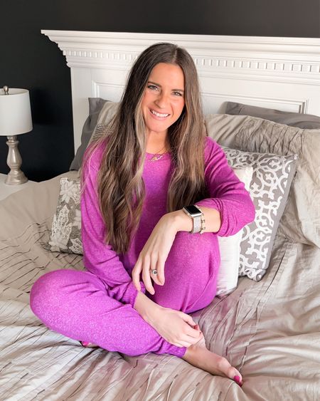 Loving this super soft and cozy purple pajama set for spring! Love that the pajamas pants have pockets. 

#womenspajamas #pajamaset #springpajamas #targetpajamas #matchingset

#LTKunder100 #LTKunder50