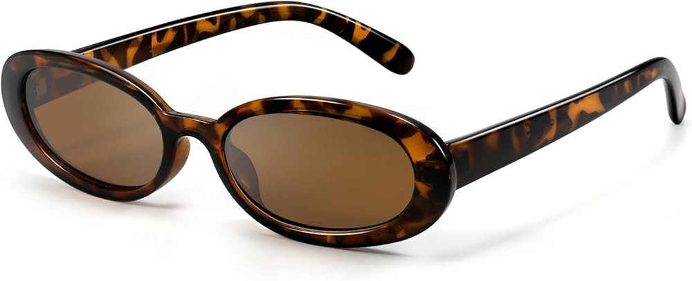 Sunglasses Womens Retro Oval Sunglasses for Women Men Fashion Small Oval Sun Glasses 90s Vintage ... | Amazon (US)