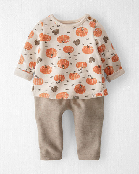 Baby Boy 2-Piece Organic Cotton Set in Harvest Pumpkins Print | Carter's Inc