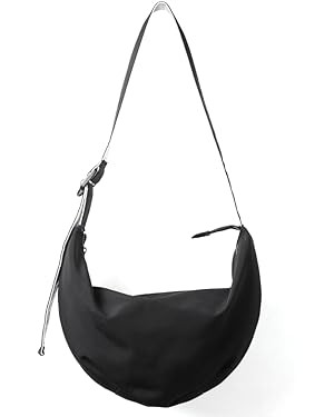 MOYYI Crescent Bag Crossbody, Large Lightweight Nylon Dumpling Bag for Women, Adjustable Strap Ha... | Amazon (US)