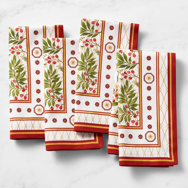 Noel Floral Napkins, Set of 4 | Williams-Sonoma