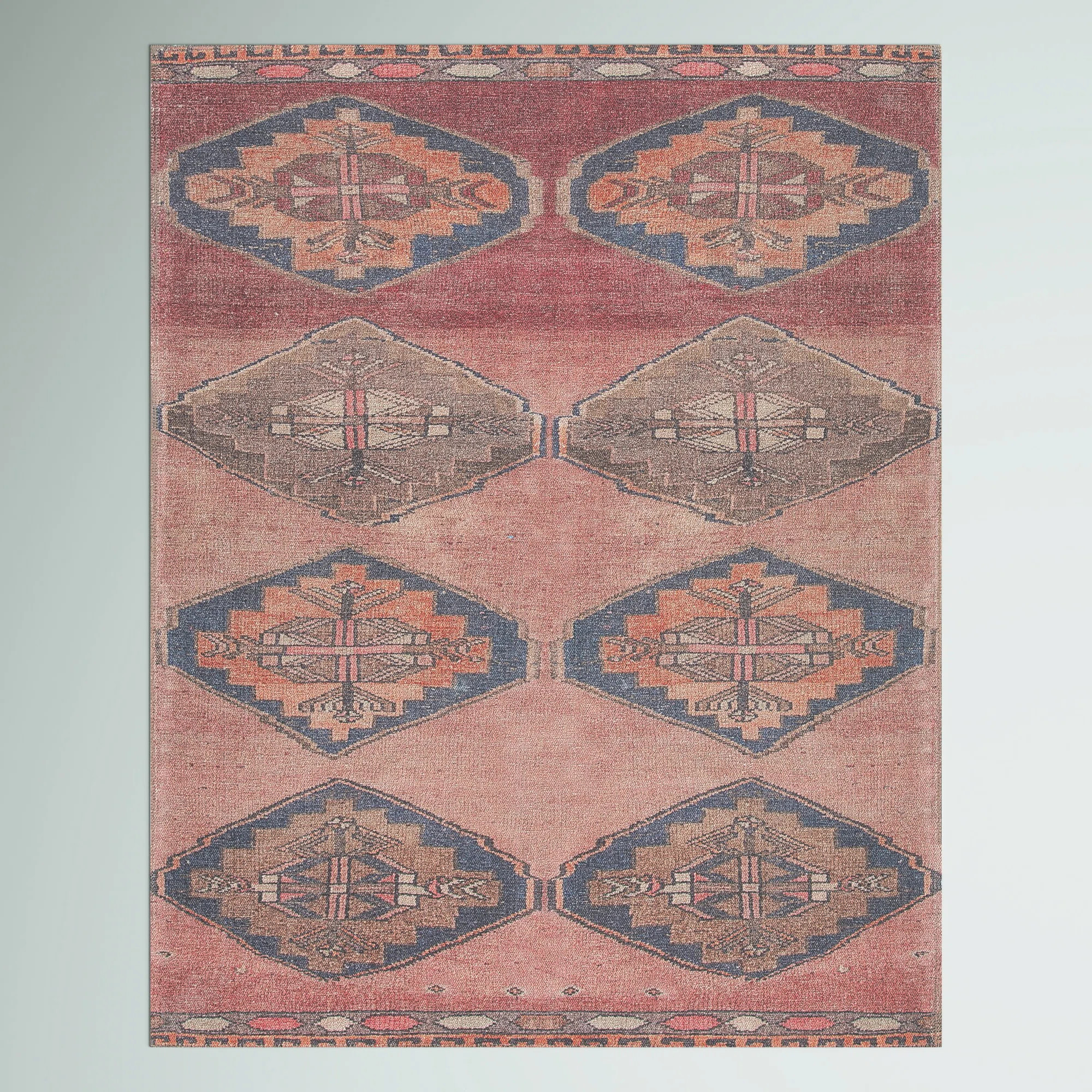 Ayla Machine Washable Performance Pink Rug | Wayfair North America