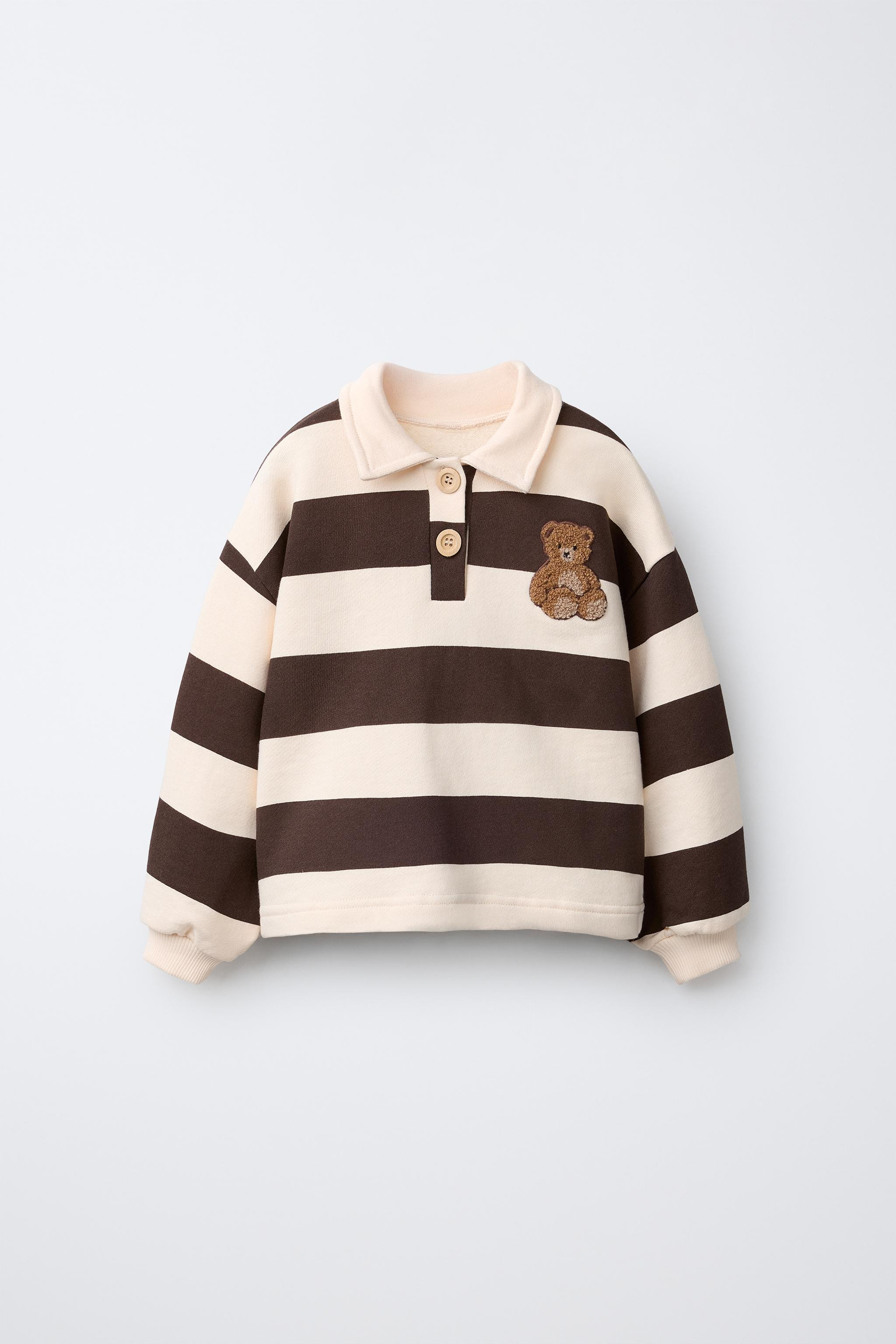 STRIPED POLO SWEATSHIRT | Zara US
