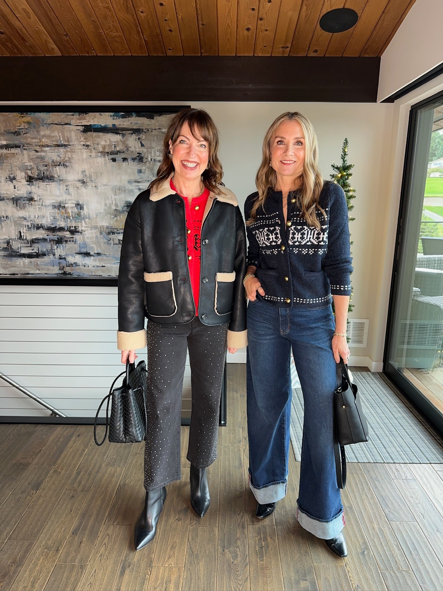 Such a chic and cozy winter outfit! Loving these $30 sweaters 🥰

Winter sweater, polo sweater, fair isle sweater, red sweater, camel sweater, rhinestones jeans, barrel jeans, sherpa jacket, wool long coat, cuffed jeans #LTKootd 

#LTKootd #LTKSeasonal #LTKOver40