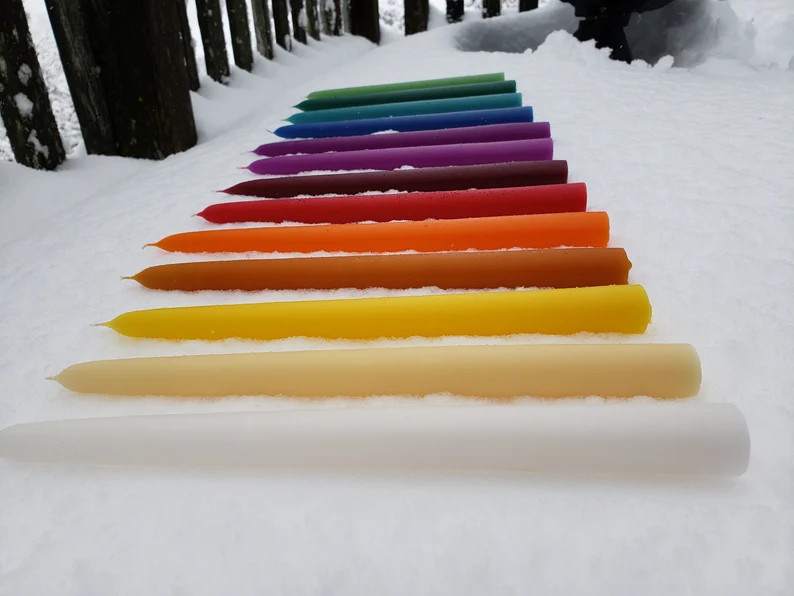 10 Pairs Scented Paraffin Taper Candles - 10" tall - Hand-dipped - Great gift! Anniversary, weddi... | Etsy (US)