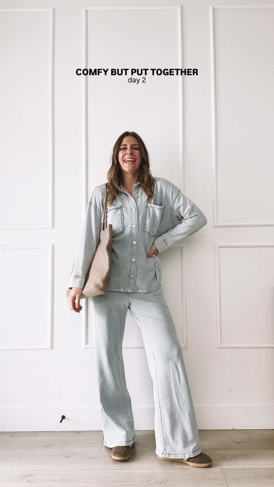 Comfy but put together matching set outfit with soft sweatpants material styled for everyday mom life, errands, and casual days while still looking pulled together.

#LTKootd #LTKgrwm #LTKmomlife