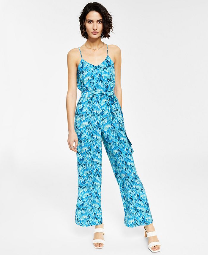 Bar III Women's Printed V-Neck Jumpsuit, Created for Macy's & Reviews - Women - Macy's | Macys (US)