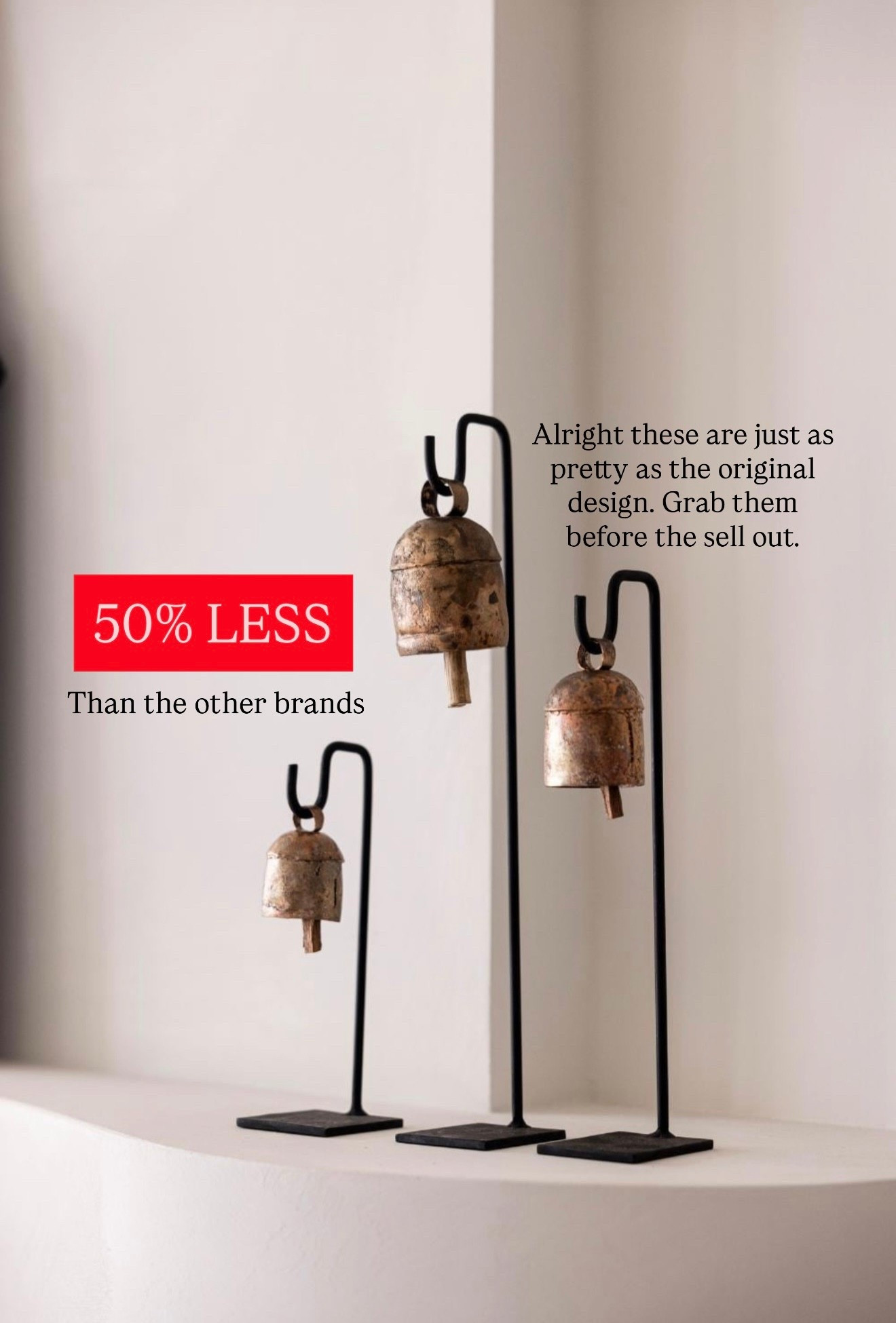 These bells on stand are gorgeous. They’re 50% less than the original bells on stand, great for the holidays. 

#LTKHome #LTKSaleAlert #LTKHoliday