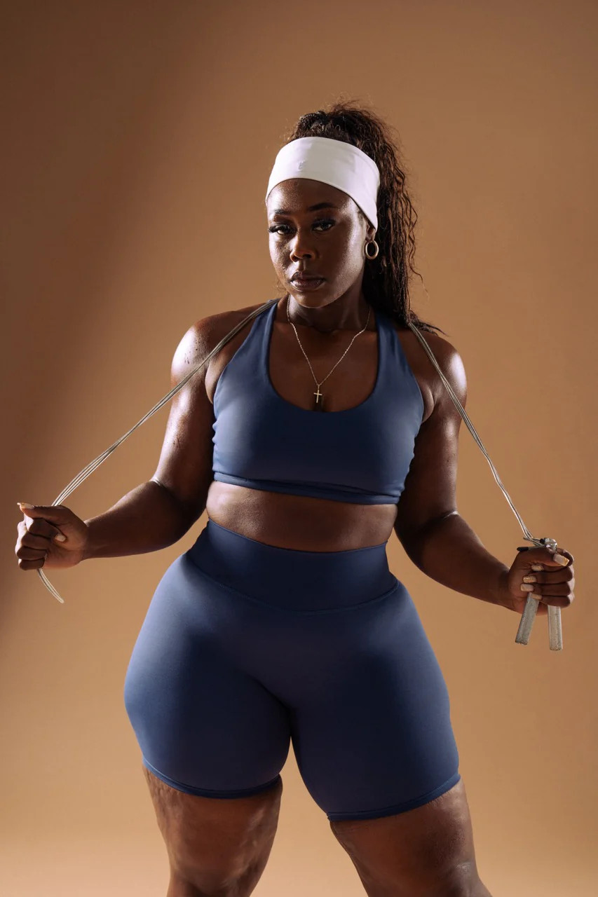 Crossfire Sports Bra - Baked Blue | Buffbunny Collection