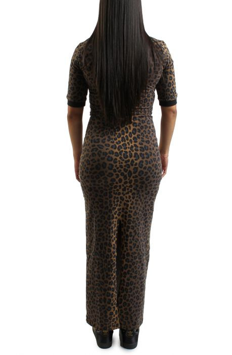 Adidas Leopard V-Neck Maxi Dress JW2773 - Shiekh | Shiekh Shoes