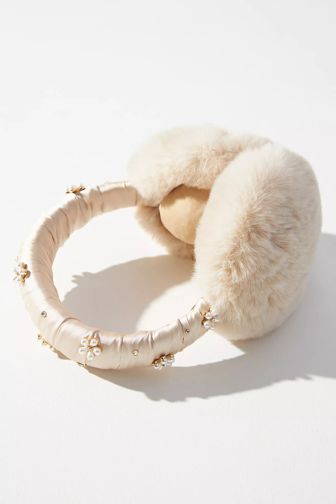 Pearl-Embellished Faux Fur Earmuffs | Anthropologie (US)