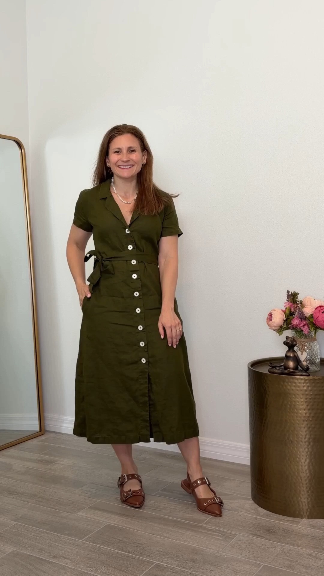 Petite friendly linen dress available in summer and fall colors

#LTKootd #LTKPetite #LTKOver40