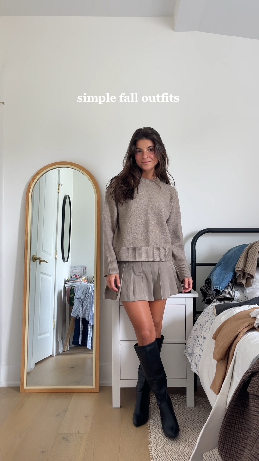 outfits linked as best as possible (some items are old or sold out) 
outfit 1: xs sweater , xxs skirt (sold out in beige)
outfit 2: xs blazer (could’ve sized down to xxs), xxs shirt, 24 jeans
outfit 3: xs tank, 0 skirt 
outfit 4: xs sweater, xxs pants- sold out
outfit 5: old blazer, xxs skirt
outfit 6: xxs top, 24 short jeans
outfit 7: xxs top and skirt 
outfit 8: xxs duster, xxs top, 24 jeans
black pointed slingbacks are damelio shoes, linking similar 

#LTKFallSale #LTKFindsUnder100 #LTKSeasonal