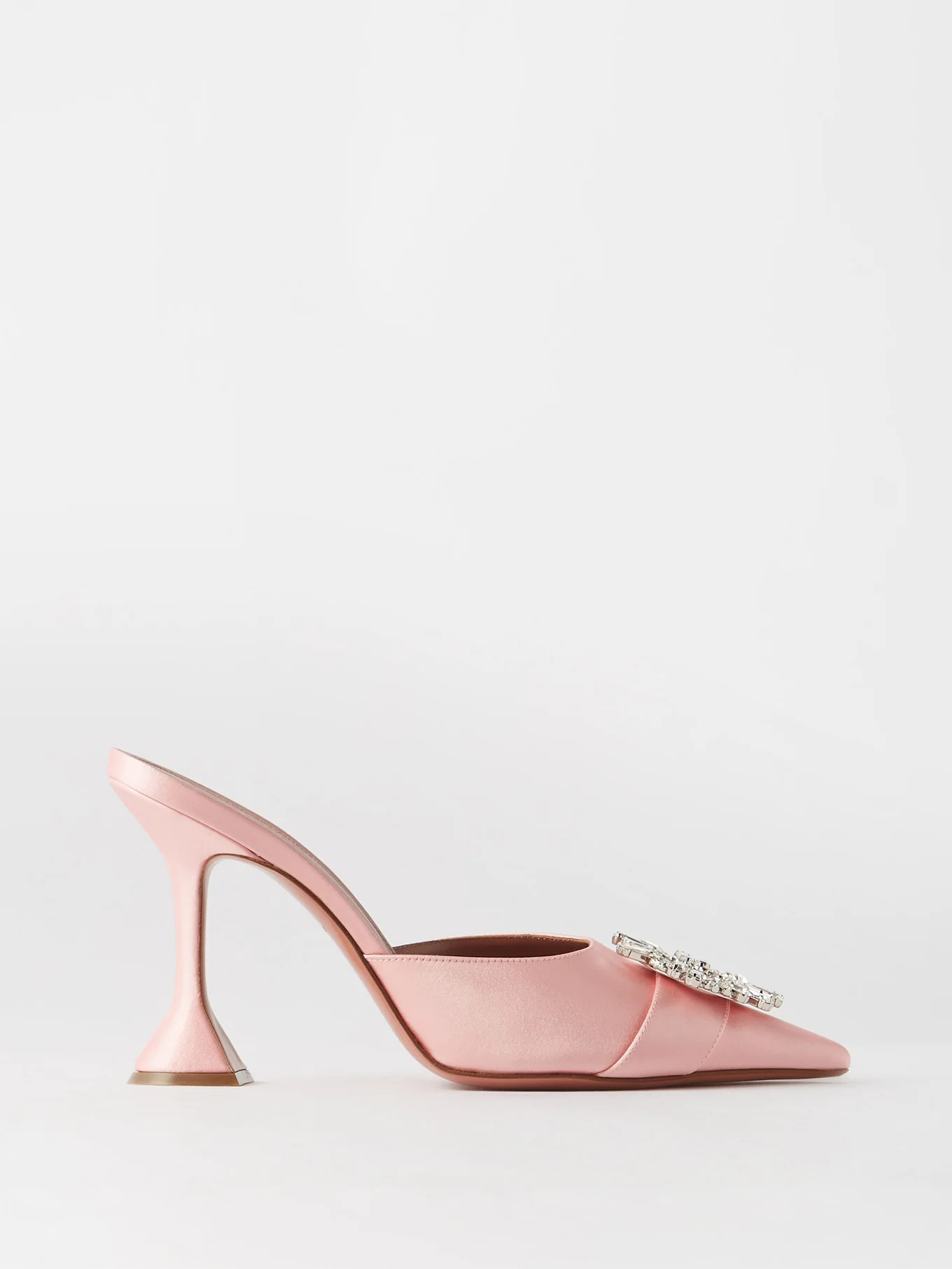 Begum 95 crystal-embellished silk-satin mules | Matches (US)