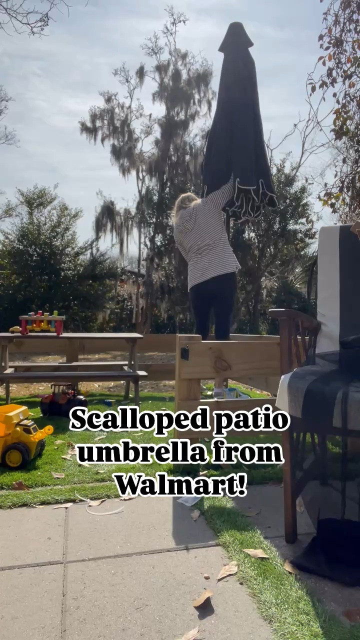 After our patio umbrella broke in a wind storm last year, I knew I needed to get a new one for the hot spring and summer months here in the south. This black white scalloped umbrella from Walmart complimented my patio furniture perfectly!! It’s so cute! 

Walmart finds, patio furniture, scalloped, affordable home, outdoor furniture, Better Homes and Gardens 

#LTKStyleTip #LTKHome #LTKFindsUnder100