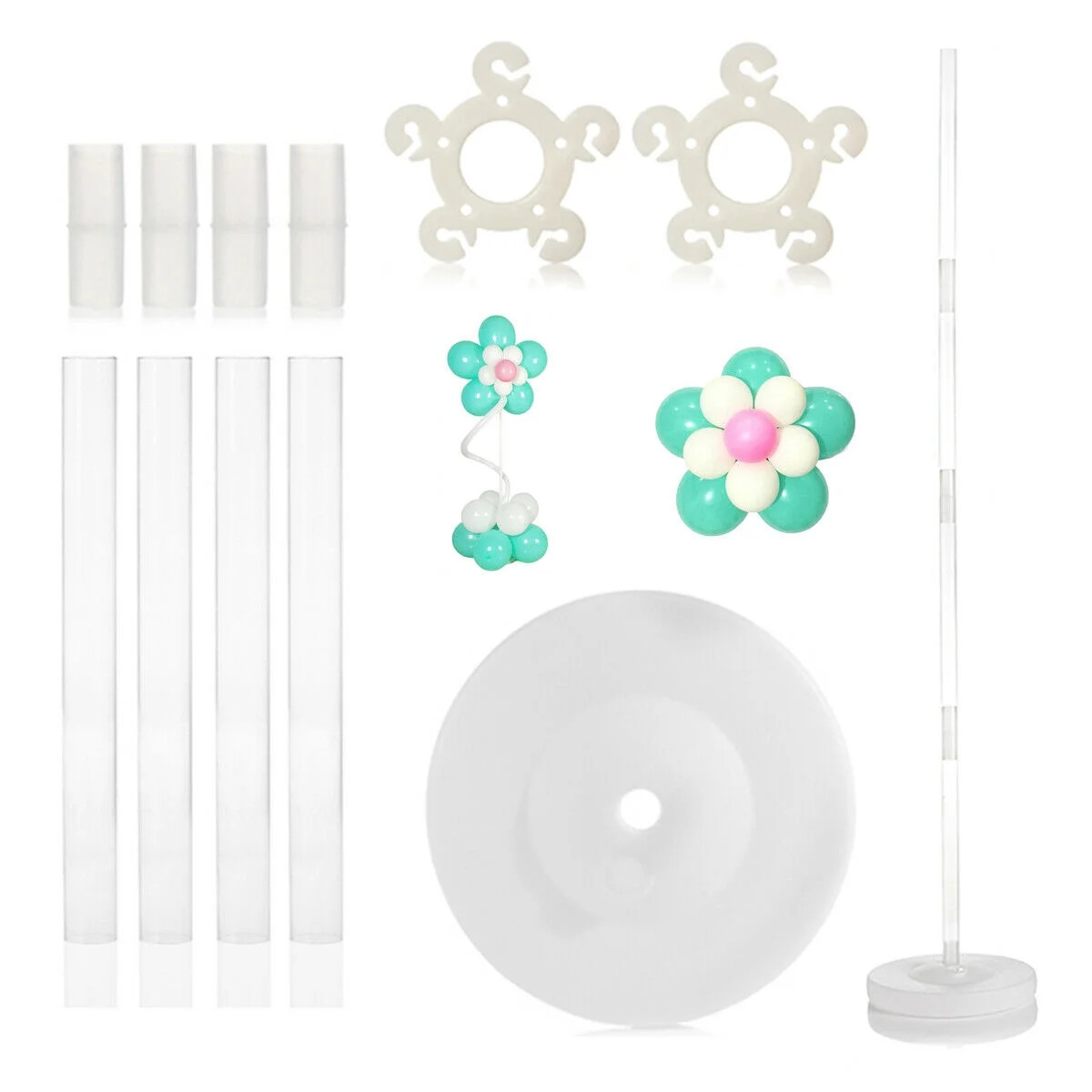 1 Pack Balloon Column Stand Kit with 4 Feet Height AND 2lb Water Fillable Base, Free 1 Piece Port... | Walmart (US)