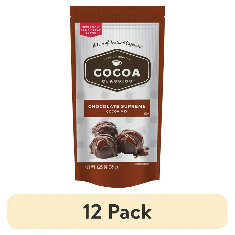 (12 pack) Cocoa Classics Chocolate Supreme Cocoa Mix, Hot Chocolate, Made with Nonfat Milk, Just ... | Walmart (US)