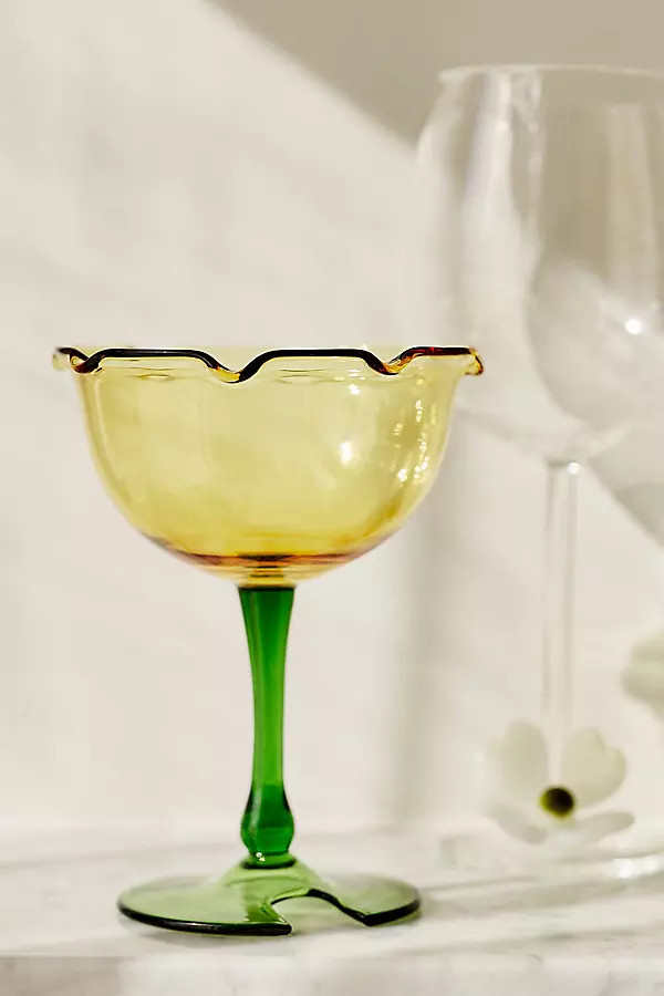 Lilypad Coupe Glasses, Set of 4 | Anthropologie (US)