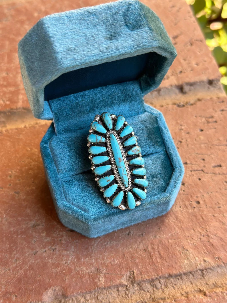 Taylor Kingman Turquoise Cluster Statement Ring | Etsy (US)