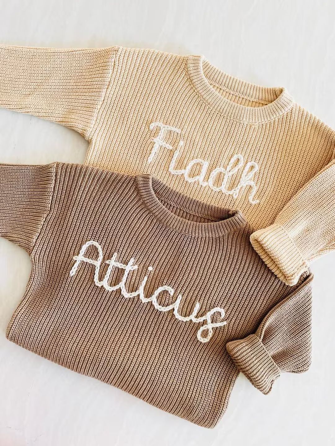 PERSONALIZED EMBROIDERED SWEATER Custom Baby Name Sweater - Etsy | Etsy (US)