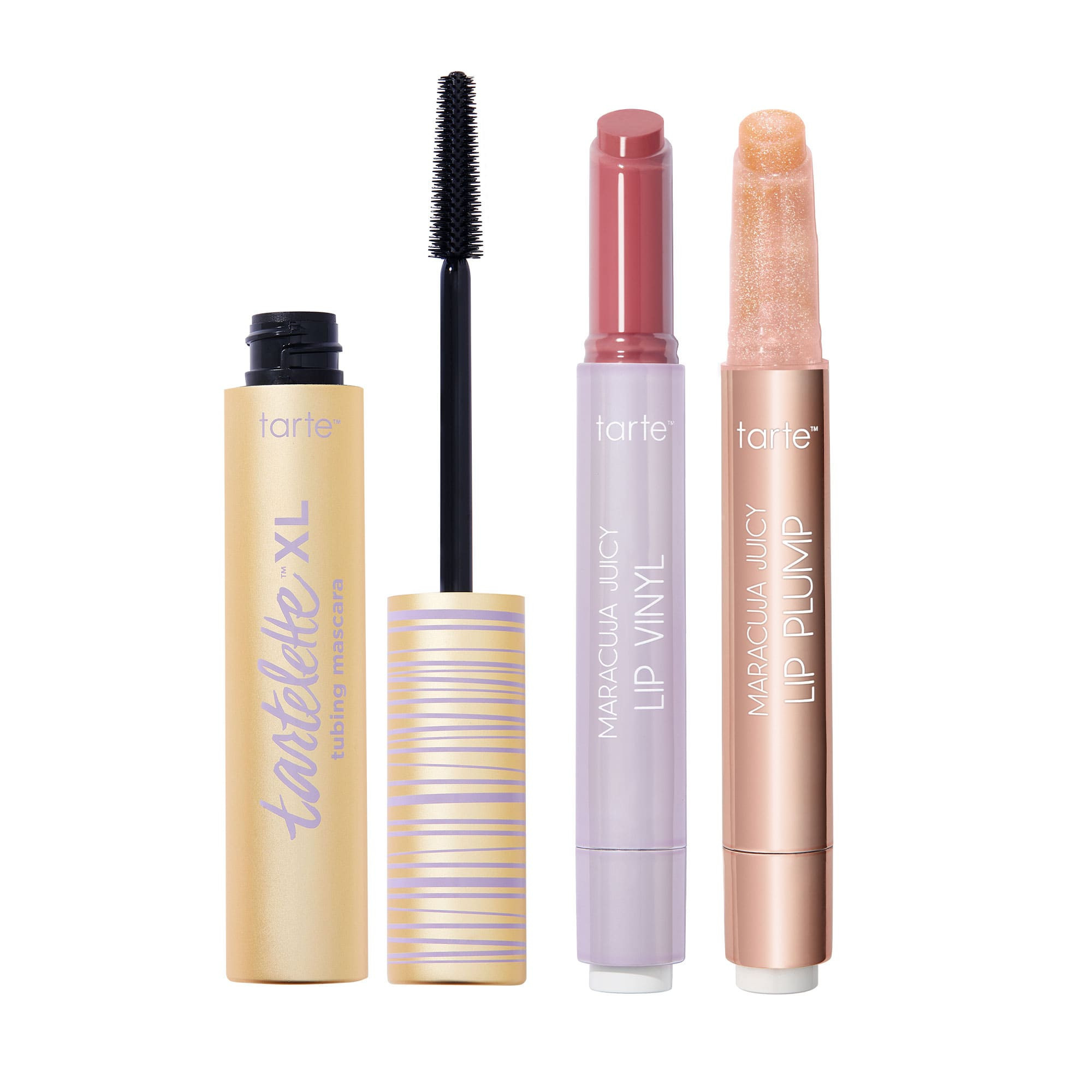 tarteÃ¢?Ë maracuja juicy lip vinyl, shimmer glass and XL tubing mascara set | tarte cosmetics (Global)