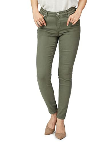 Amazon Essentials Women's Mid-Rise Stretchy Skinny Jeans, Light Olive, 18 | Amazon (US)