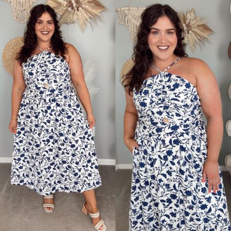 Affordable Walmart Summer dress ☀️🌴🌺 Halter midi dress with blue and white print, looks and feels high end under $40
Size XXL

#LTKPlusSize #LTKStyleTip #LTKSeasonal