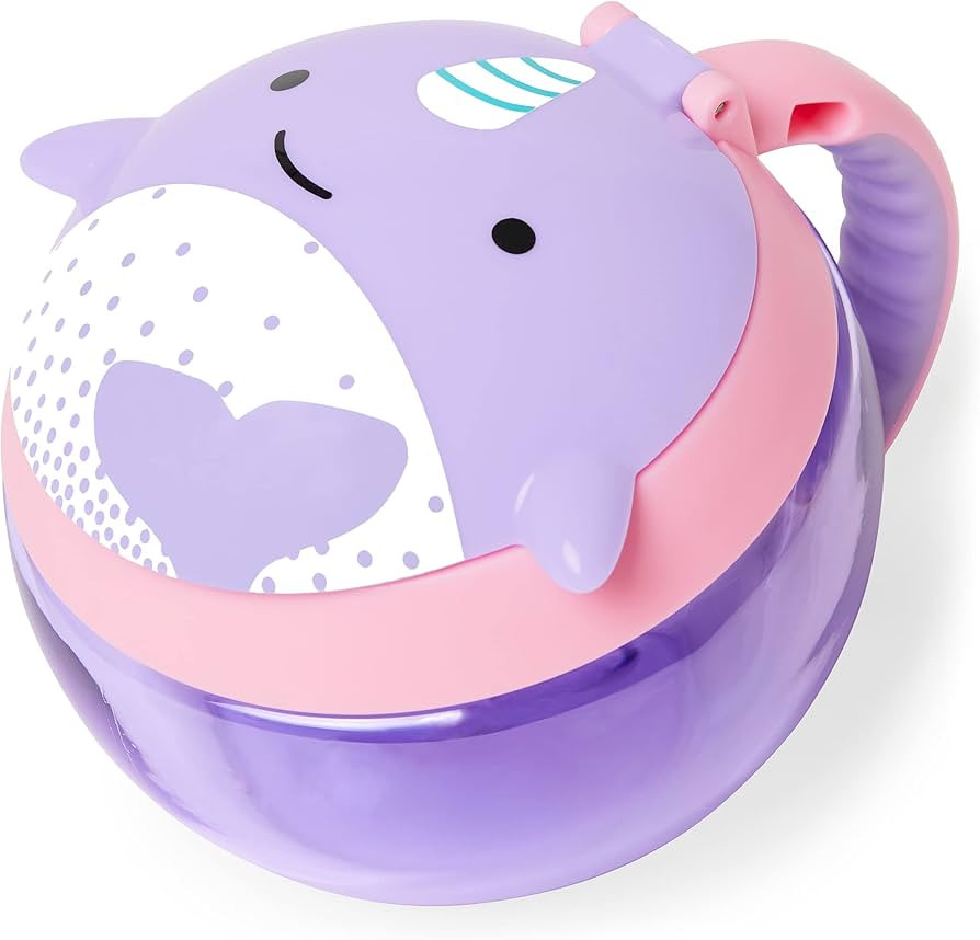 Skip Hop Baby,Plastic Snack Container, Zoo Snack Cup, Narwhal | Amazon (US)