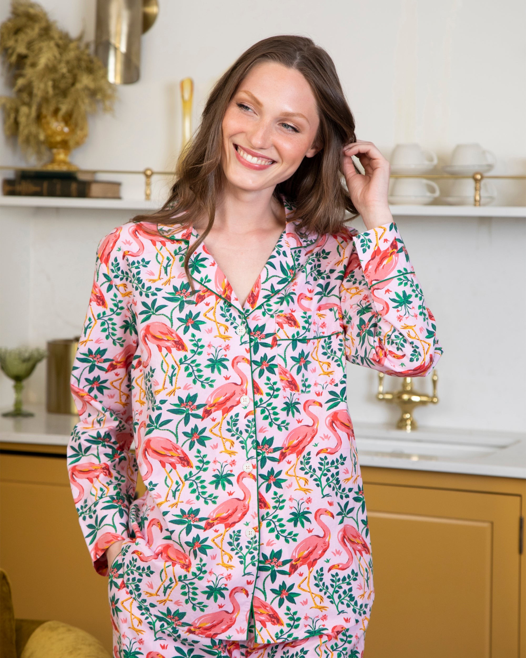 Flock of Flamingos - Long Sleep Set - Rose | Printfresh