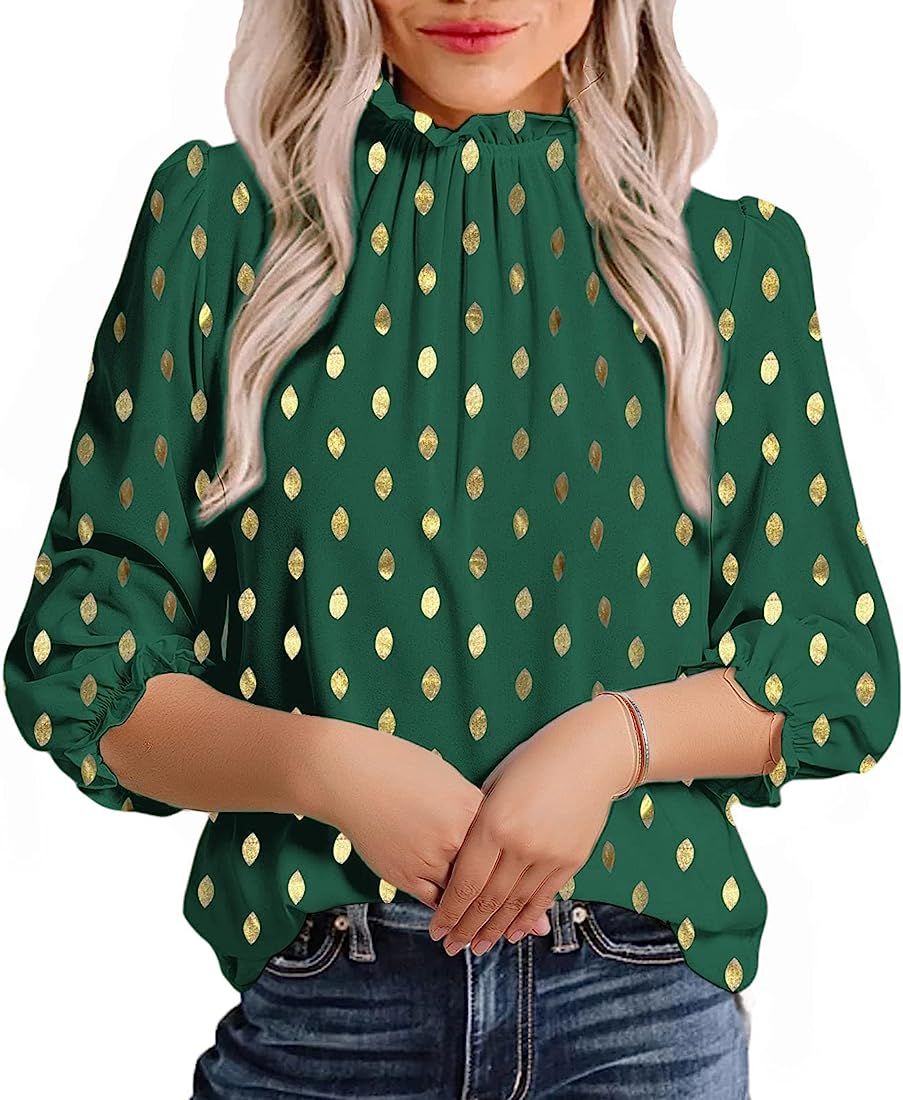 3/4 Sleeve Blouse (over 15 colors/patterns) | Amazon (US)