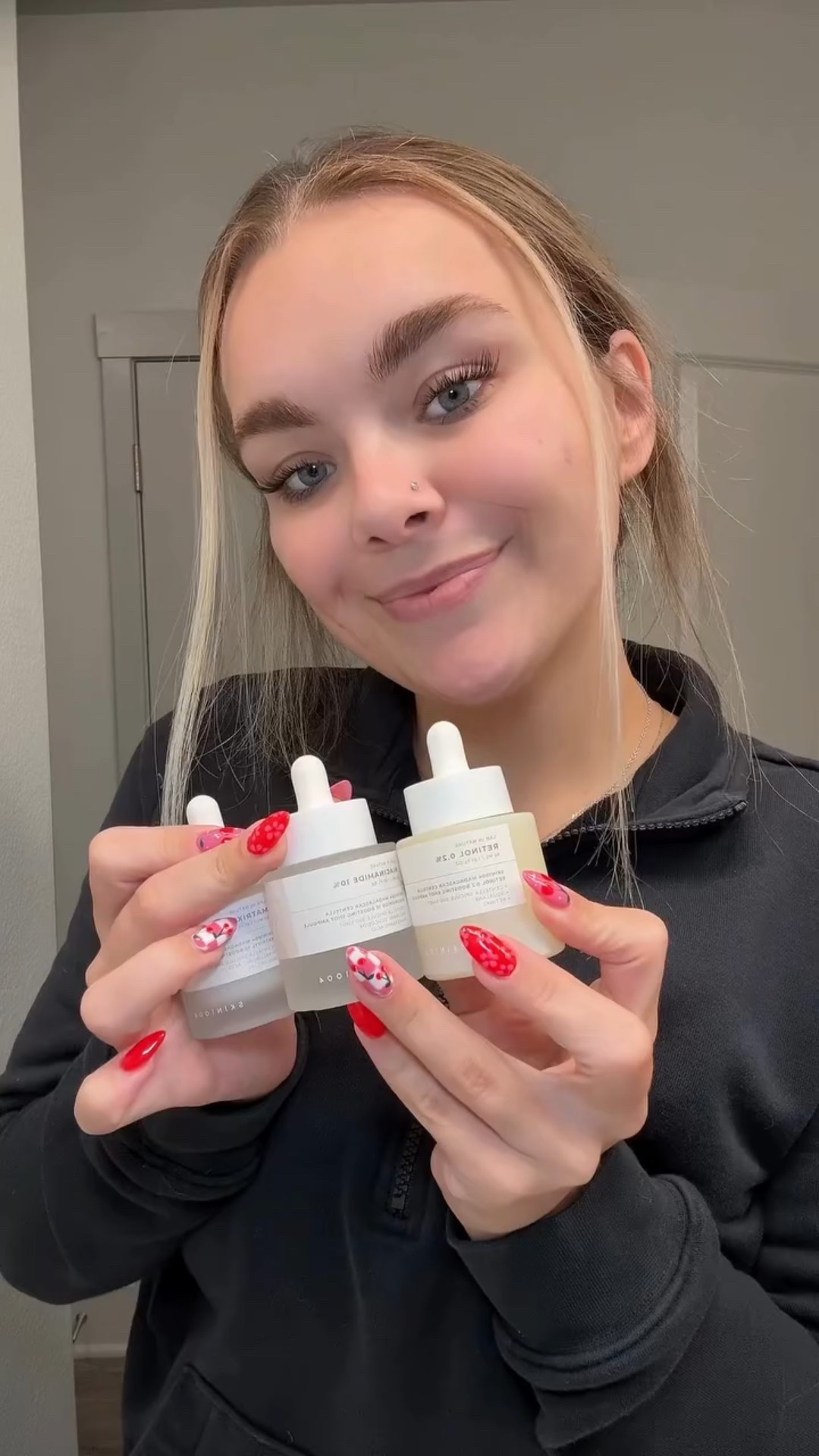 Skin 1004 Boosting Shots

MATRIXYL 10%: Carefully crafted with ultra-fine Hyaluronic Acid to provide deep hydration across 10 skin layers +Matrixyl and Volufiline to restore volume by 40.87%. The semi-emulsion texture is moisture-rich and allows for smooth absorption without any stickiness.

NIACINAMIDE 10%: Formulated with tranexamic acid + high concentration niacinamide, the non-sticky + hydrating ampoule targets temporary improvement in pores and triple skin tone correction.

RETINOL 0.2%: The stretchy + elastic formula combines retinol and retinal to deliver intense hydration + powerful skin elasticity care, providing immense skin glow and a reduced number of wrinkles.

@skin1004official 
#skin1004 #centella #koreanskincare #kbeauty
#skincareroutine #centellaskincare #labinnature
#Niacinamide #DarkSpots #Largepores #Retinol
#Retinal
