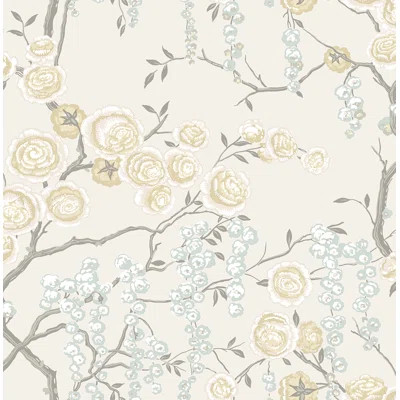 Peony Tree 33' L x 20.5" W Wallpaper Roll | Wayfair North America