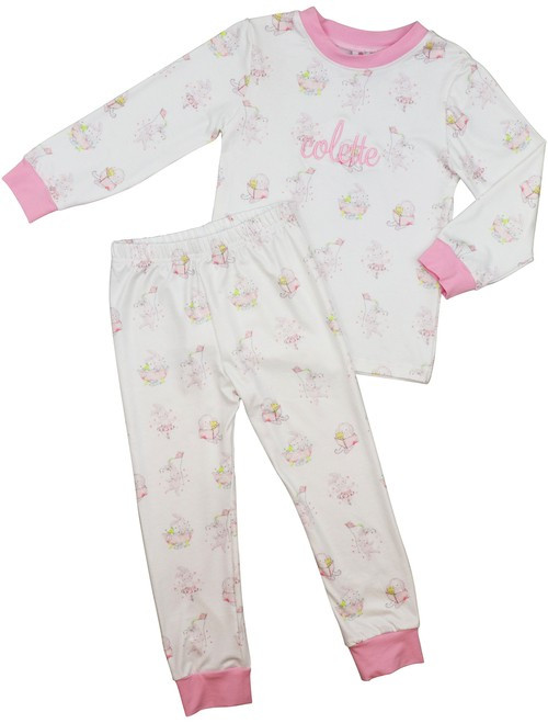 Pink Whimsical Bunny Pajamas | Cecil and Lou