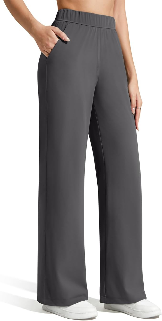 G4Free ShiftReady Women's Yoga Dress Pants with Pockets Wide Leg Work Pants Dressy Casual Trouser... | Amazon (US)