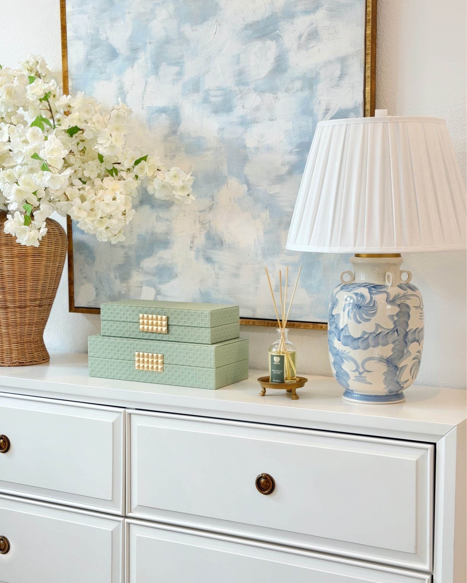 Recent Amazon finds I highly recommend!✨ From the perfect box pleated empire lampshade to chinoiserie tissue holder and match striker, plus blue and white pillow covers and the prettiest look for less vases! 💙 

https://liketk.it/6eokR

#amazonfind #amazonfinds #amazonhome #traditionalhome #amazonmusthaves Amazon home decor blue and white decor ginger jar lamps target tjmaxx home traditional home design elegant homes ltk ltkhome liketkit interior design dresser styling coffee table decor desk accessories cherry blossoms wicker vase blue and green decor ideas classic timeless style