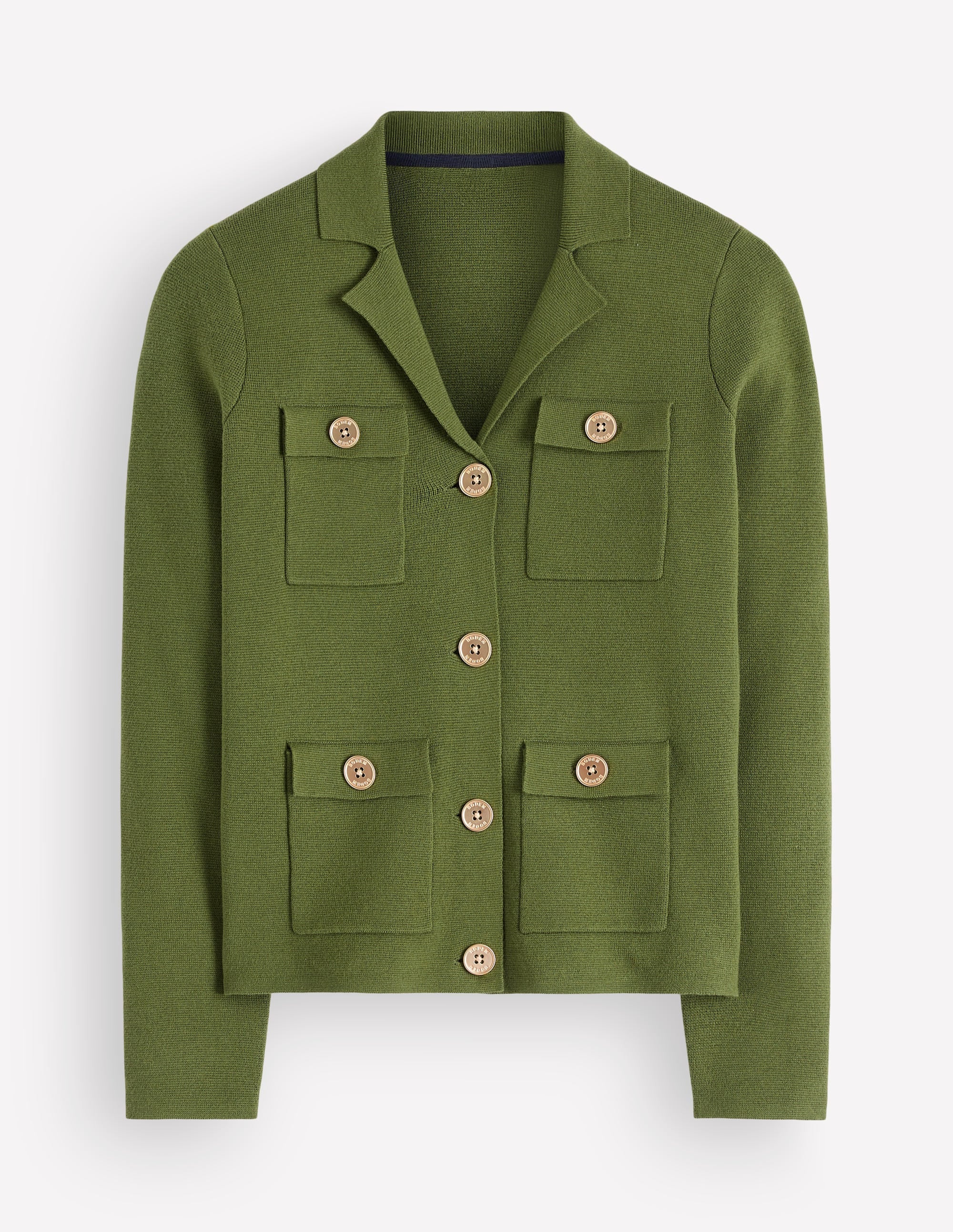 Phoebe Collared Knitted Jacket-Golden Rye | Boden (US)