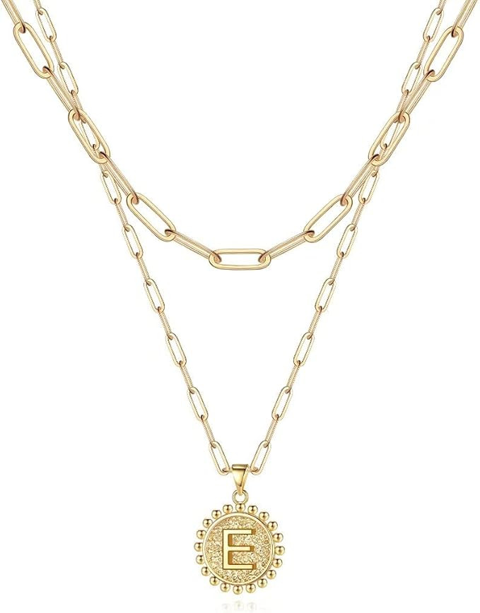 Layered Choker Necklaces for Women, 14K Gold Plated Dainty Layering Paperclip Chain Necklace Simp... | Amazon (US)