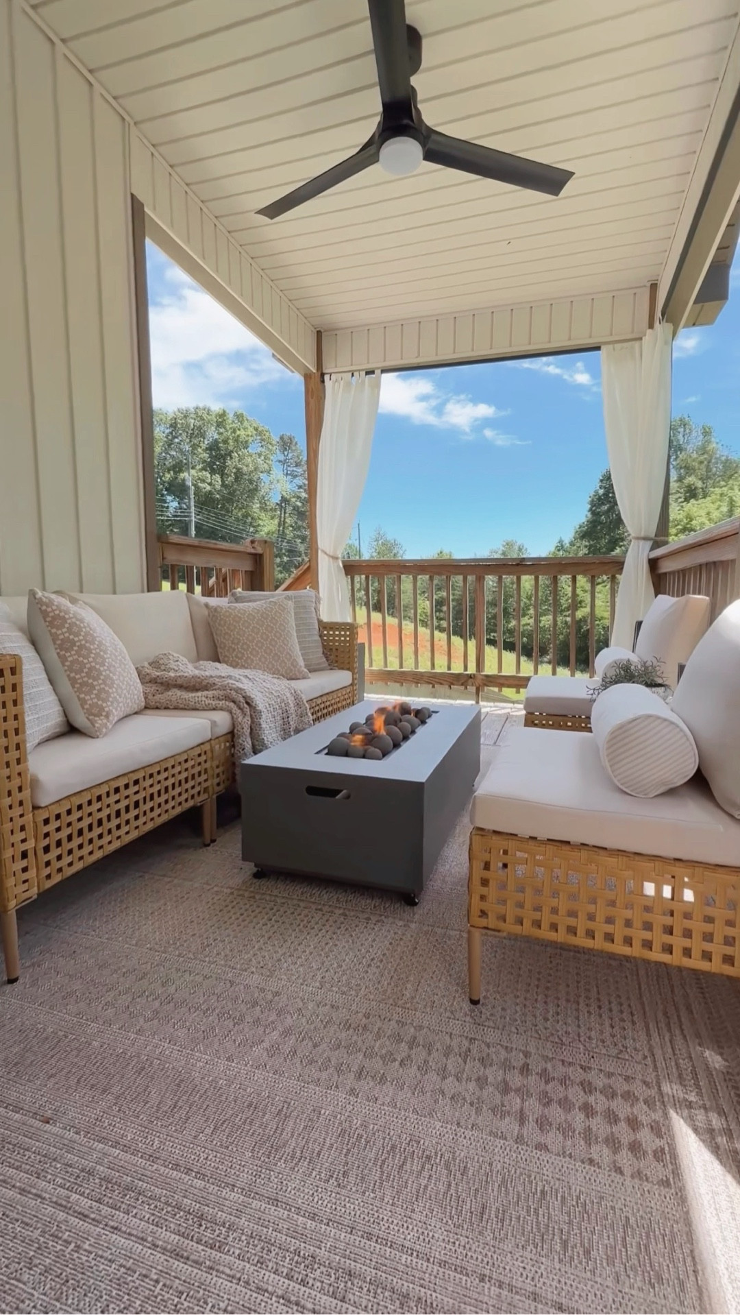 Future you will thank you. ☀️ I installed these durable outdoor curtains over 8 months ago and am still so happy with them! The curtain rods have held up through multiple tornado-force storms and the curtain fabric hasn’t frayed, stained or mildewed. 

#LTKHome #LTKFindsUnder50 #LTKSeasonal