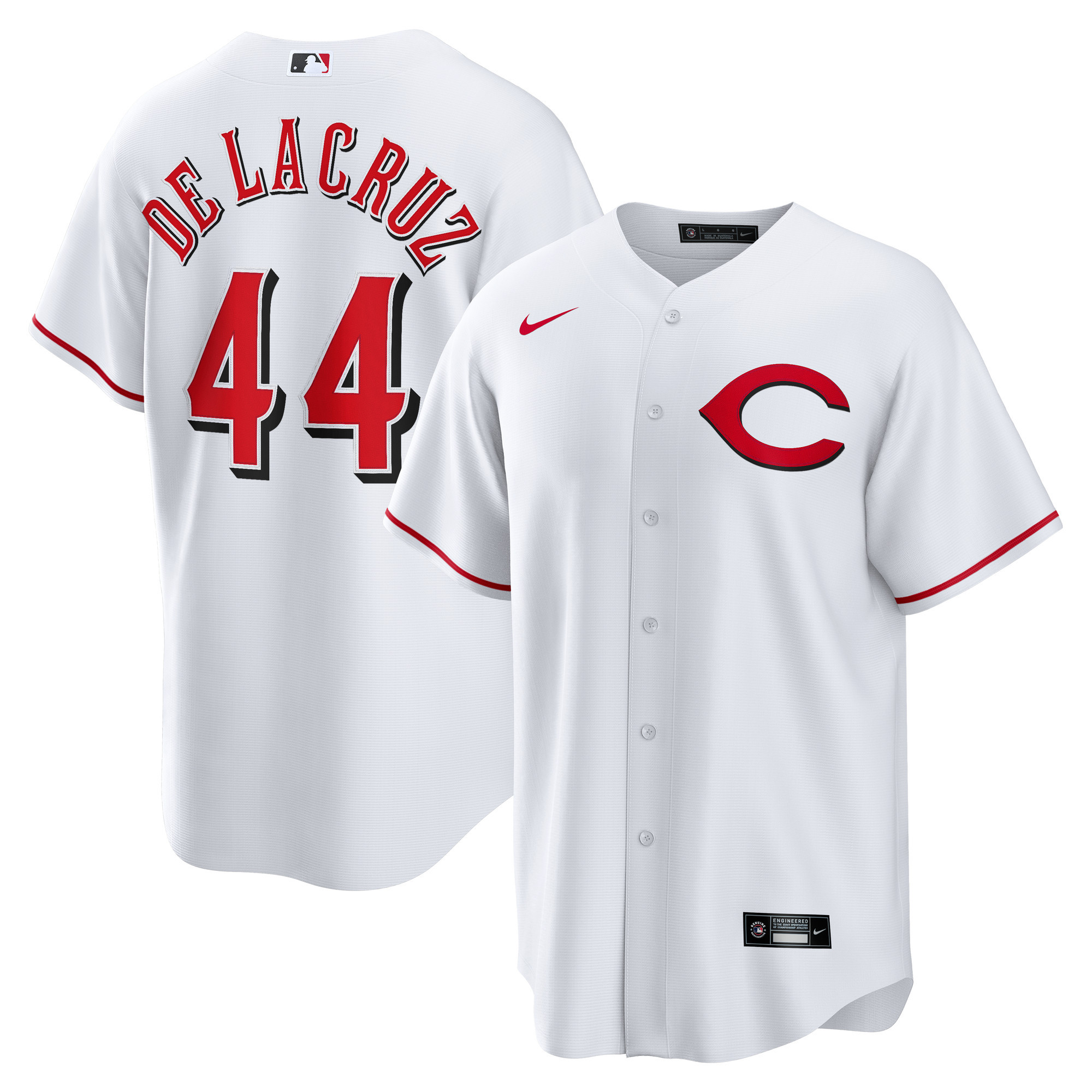 Men's Nike Elly De La Cruz White Cincinnati Reds Alternate 2 Replica Jersey | Fanatics