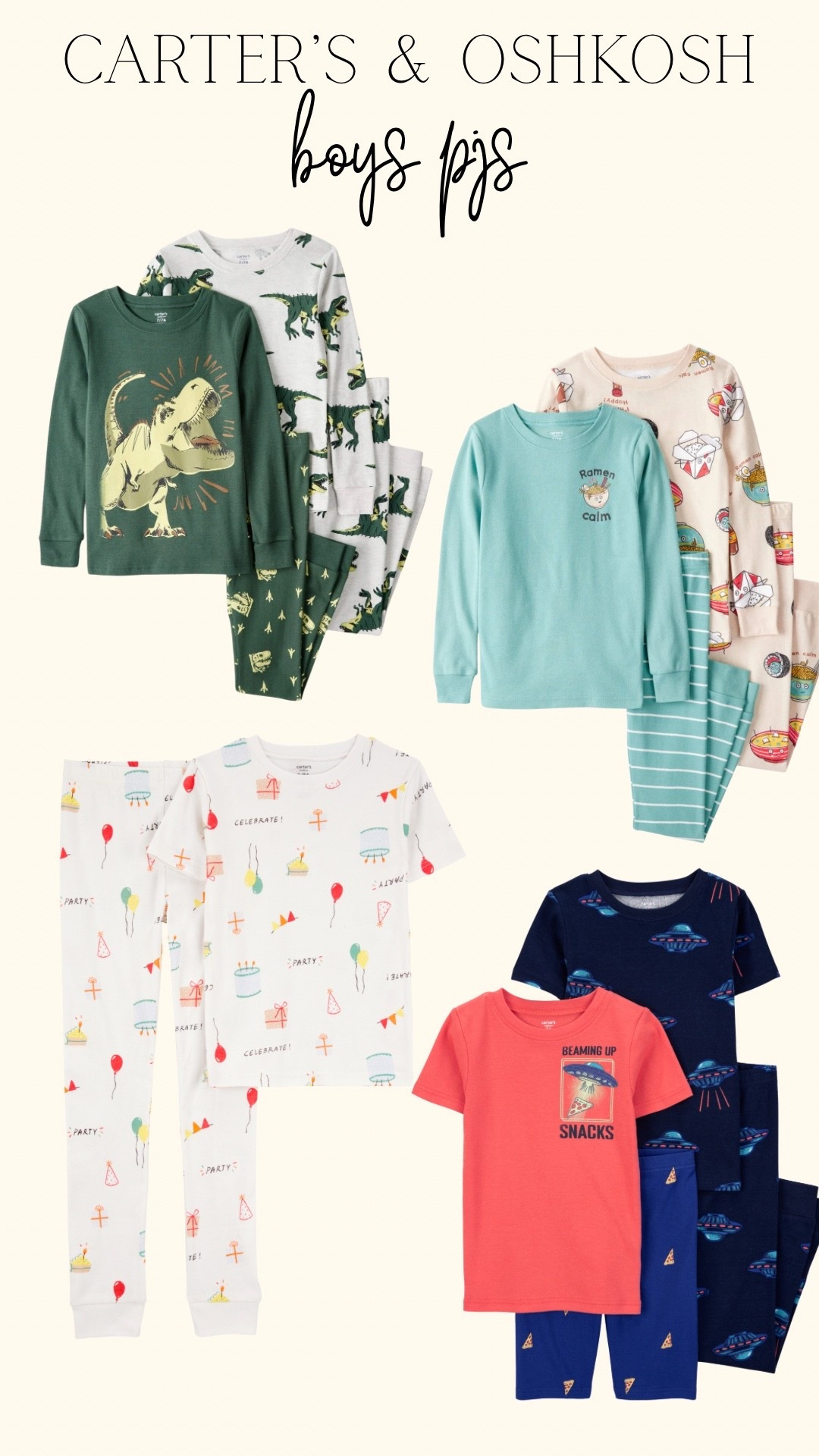 Adorable pjs for boys at Carter’s! 

#LTKSeasonal #LTKFamily #LTKKids
