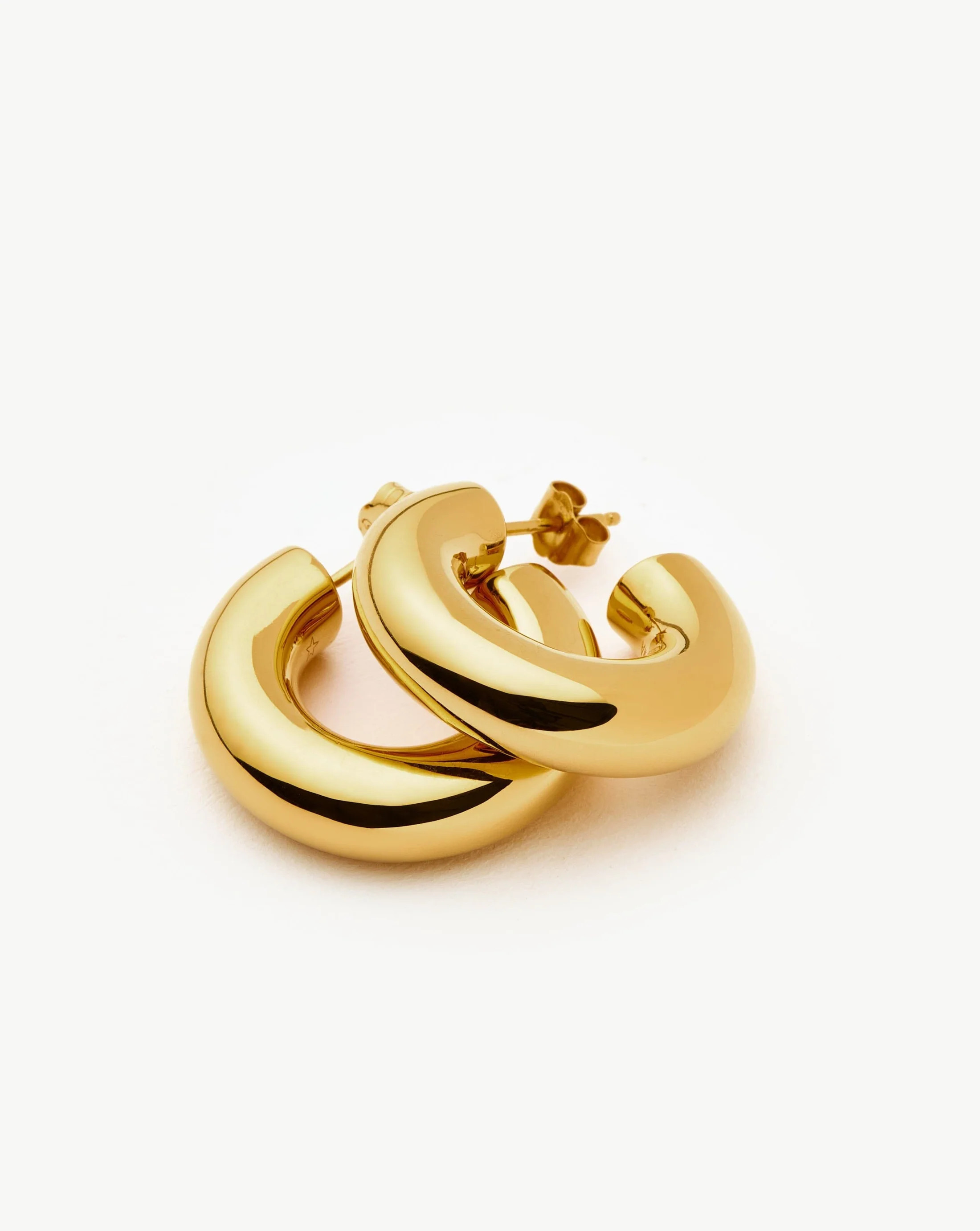 Chubby Medium Hoop Earrings | 18ct Gold Vermeil | Missoma UK | Missoma UK