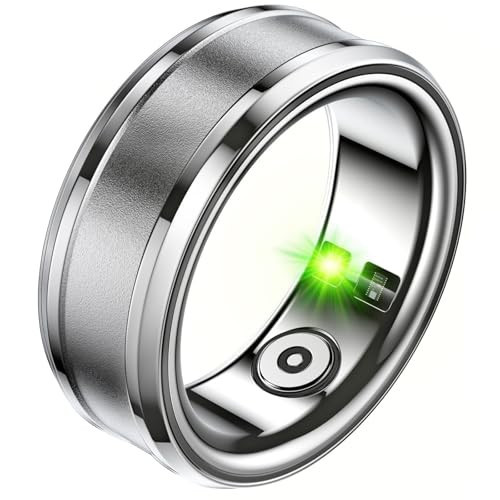 Smart Ring, Activity & Fitness Tracker Ring for Women/Men, No APP Subscription, Fitness Tracking Smart Ring with Calories/Heart Rate/Blood Oxygen/Sleep Monitoring, IP68 Waterproof (Silver, 9#) | Amazon (US)