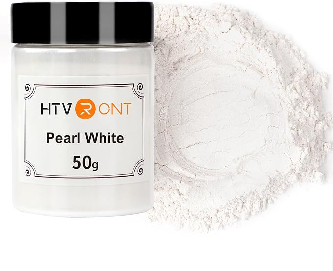 HTVRONT Mica Powder for Epoxy Resin - 1.76 oz/50g Pearl White Mica Powder, Mica Pigment Powder fo... | Amazon (US)